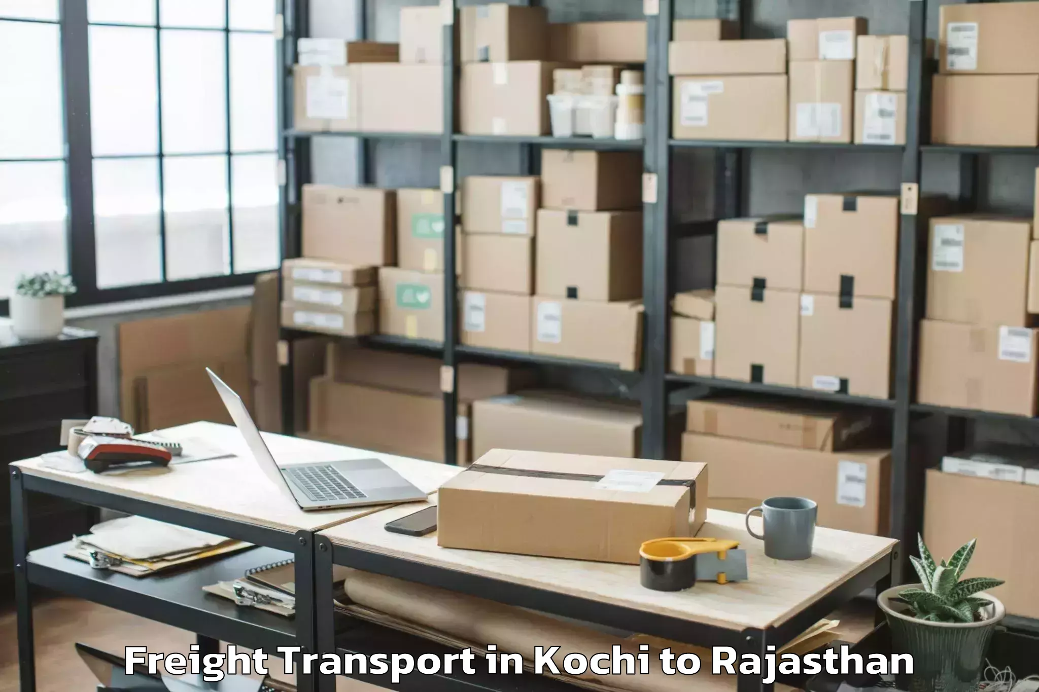 Easy Kochi to Hindaun Freight Transport Booking